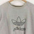 アディダス adidas 90S USA製 トレフォイルロゴ 刺繍 裏起毛 ポリコットン ラグランスリーブ クルーネック スウェット メンズ import:L